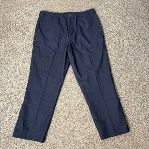 Haband Casual Joe Pants Men's 42M Gray Elastic Waist Relaxed Fit